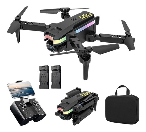 Drone Profesional Doble Camara 4k Con Luces Led + 2 Baterias