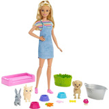 Barbie Y Mascotas Con Animalitos Y Accesorios