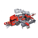 Pista Infantil Speedster Bombeiro Carrinho Polibrinq Pk008 Cor Vermelho