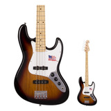 Contra Baixo Jazz Bass 4 Cordas Sx Sjb Alder Sunburst Branco