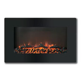 Chimenea Electrica De Pared Moderna Calor Ajustable 78x50x14 Color Negro