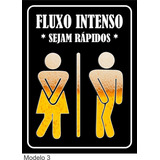 Placa Retro Banheiro Ele Ela Unissex Cerveja Bar Fluxo Intenso