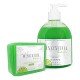 Shampoo 500ml Y Jabón 100g Minoxidil 5% Y Bergamota