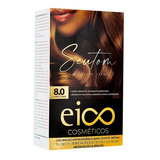  Coloração Creme Eico Seu Tom 40g Tom 8.0 Louro Claro