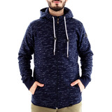 Campera Quiksilver Canguro In The Hood Azul Frisada Original