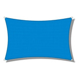 Toldo Vela Decorativa Rectangular Azul 90% 3m X 4m