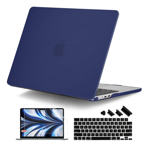 Funda Dongke Para Macbook Air 13 M2 + C/teclado Navy