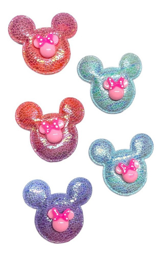 Set 5 Pinches Para Niñas Y Bebes Diseño Lazo Minnie Colores