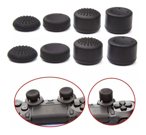 Kit 8 Protetor Extensor Controle Grip Para Ps4 Xbox