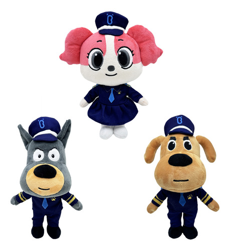 3pcs Labrador Policía De Seguridad Juguetes De Peluche