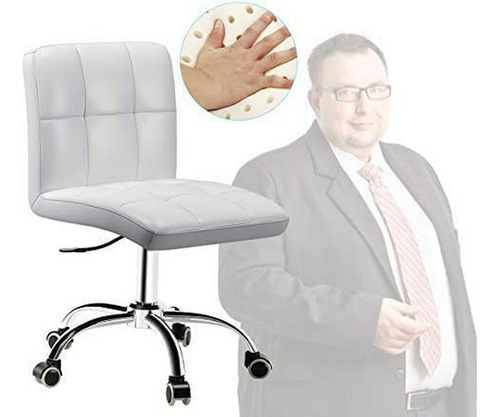 Silla De Oficina 360°, Ajustable Con Respaldo Para Barbería,