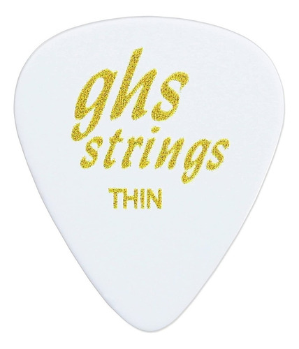 Puas Para Guitarra Ghs Thin Standard X 12 Unidades A53 Color Blanco