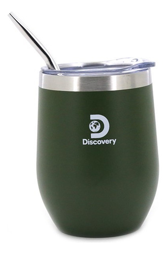 Mate Vaso Térmico Discovery Tapa Con Bombilla Color Verde 15245