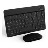 Kit Teclado Mouse Tablet Notebook S/fio Bluetooth + Desk Pad