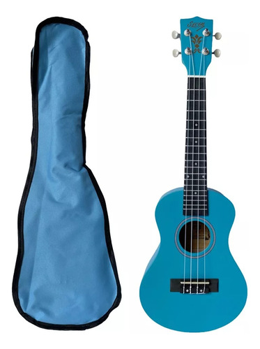 Ukulele Azul Claro Seven Concert  Suk-23 Lb C/ Capa