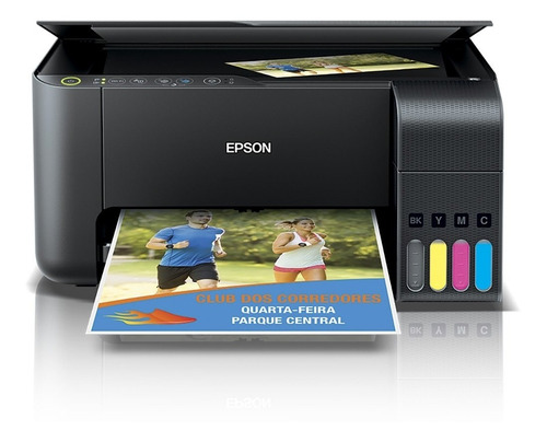 Impressora A Cor Multifuncional Epson Ecotank L3150 Com Wifi Preta 220v L3150