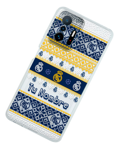 Funda Para Xiaomi Real Madrid Ugly Sweater Navidad Nombre