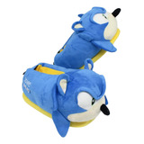 Pantufa Sonic 3d Solado De Borracha Pelucia Licenciado