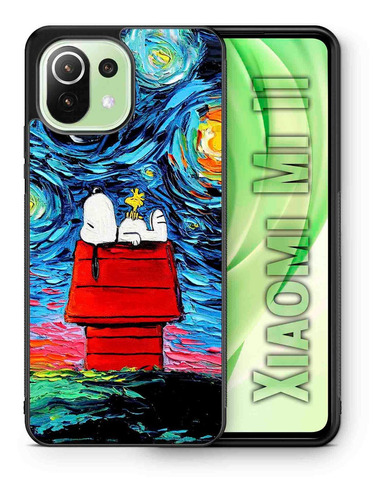 Funda Xiaomi Mi 11 Snoopy Noche Estrellda Van Gogh Tpu