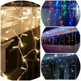 Cascada Led 300 Luces Cubre 5.5 Mts Blanco Calido Navidad