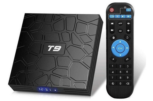 Caja De Tv Android 9.0 Negra, T9, 4 Gb De Ram Y 32 Gb De Rom