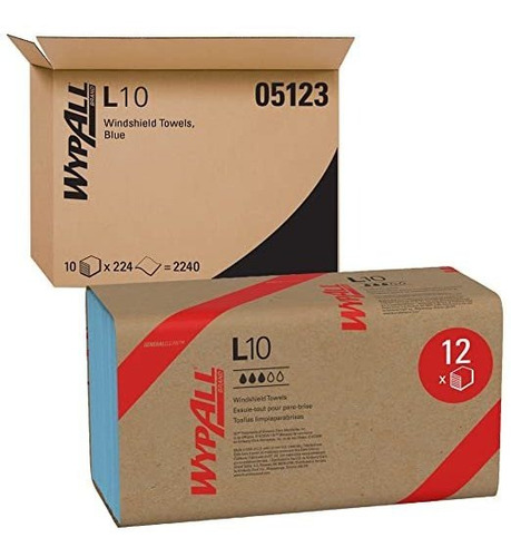 Wypall  l10 Toalla Parabrisas, 1-ply, 9 1/10 a X 10 1/4.