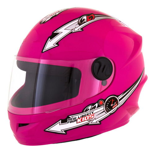 Capacete Moto Infantil Fechado Menino Super Leve Viseira 2mm