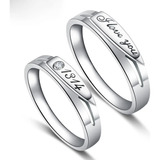 Set Anillos I Love You 1314 Pareja Novios Compromiso Promesa