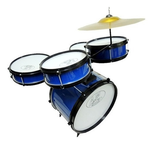 Bateria Musical De Brinquedo Rock Baby Am Azul