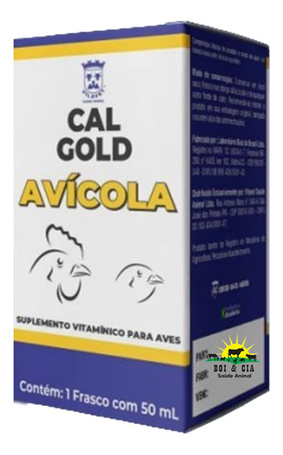 Cal Gold Avicola 50ml Suplemento Vitamina K Para Aves
