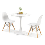 Combo Mesa Tulip 80 + 2 Sillas Eames- Alto Impacto