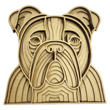 Escultura Mesa Casa Escritorio Cão Cachorro Bulldog 14x13cm