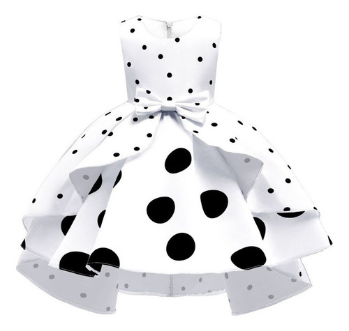 Vestido De Princesa Infantil Retrô De Bolinhas