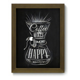 Quadro Decorativo - Café - 19cm X 25cm - 360qdc Cor Da Armação Marrom