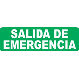 Cartel Linea Evacuacion Salida De Emergencia 10x25 Cm