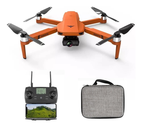 Drone Kfplan Kf102 Com Câmera 4k Laranja 2 Baterias + Brinde