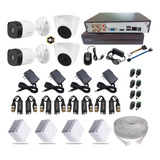 Kit Cámaras De Seguridad Dvr 4ch Dahua Cctv + 4 Cam Audio 