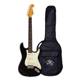 Guitarra Eléctrica Stratocaster Sx Sst62+ Black Con Funda