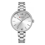 Reloj Para Mujer Curren 9017 Kreb7119 Plateado