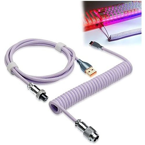 Cable De Teclado En Espiral Ucinnovate, Pro Custom Usb C Ca