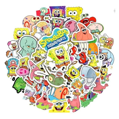 Bob Esponja - Set De 50 Stickers / Calcomanias