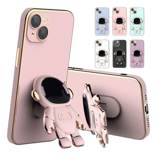 Funda Para iPhone 13 14 15 15 Pro Astronauta Con Soporte 