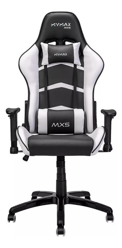 Cadeira De Escritório Gamer Mymax Mx5 Preta E Branca