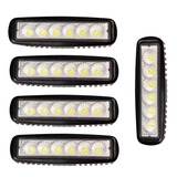 Kit 5 Faros Barra 6 Leds Auxiliar Led Tractor