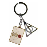 Llavero Metal Harry Potter Reliquias De La Muerte Y Carta Ad