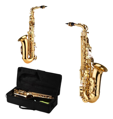 Sax Alto Konig  Dourado Completo Com Estojo Boquilha 