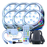 06 Refletor Led 9w Rgb Piscina Inteligente Wifi Fonte + Adap