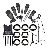 Samson Dk707 7piece Drum Microphone Kit Tripode Base Mic Bo