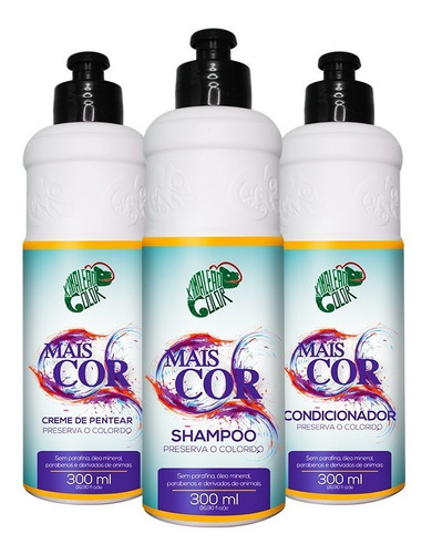 Kit Mais Cor Kamaleão Color Shampoo + Condicionador + Creme