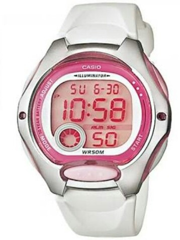 Reloj Casio Modelo Lw 200 Blanco Con Rosa